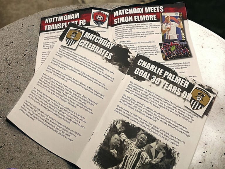 Photo of Matchday Nottingham football programme printed by Print Co