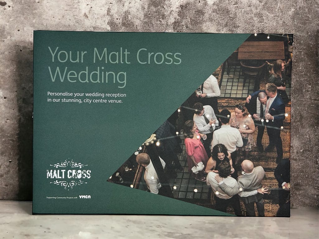 Print Co Brochure for Malt Cross Nottingham Weddings