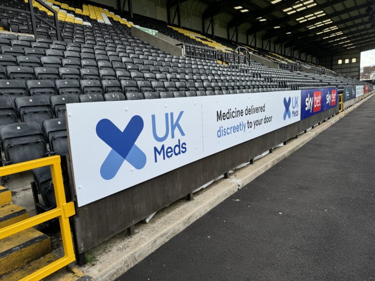 Print Co supply all new Advertising Boards at Notts County, Meadow Lane